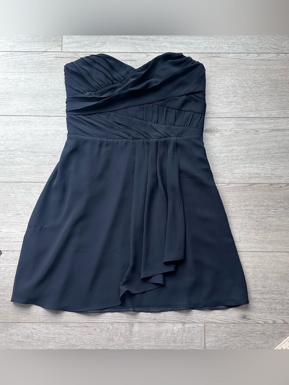 Express Strapless Black Chiffon Cocktail Dress Women’s Formal Party size 10